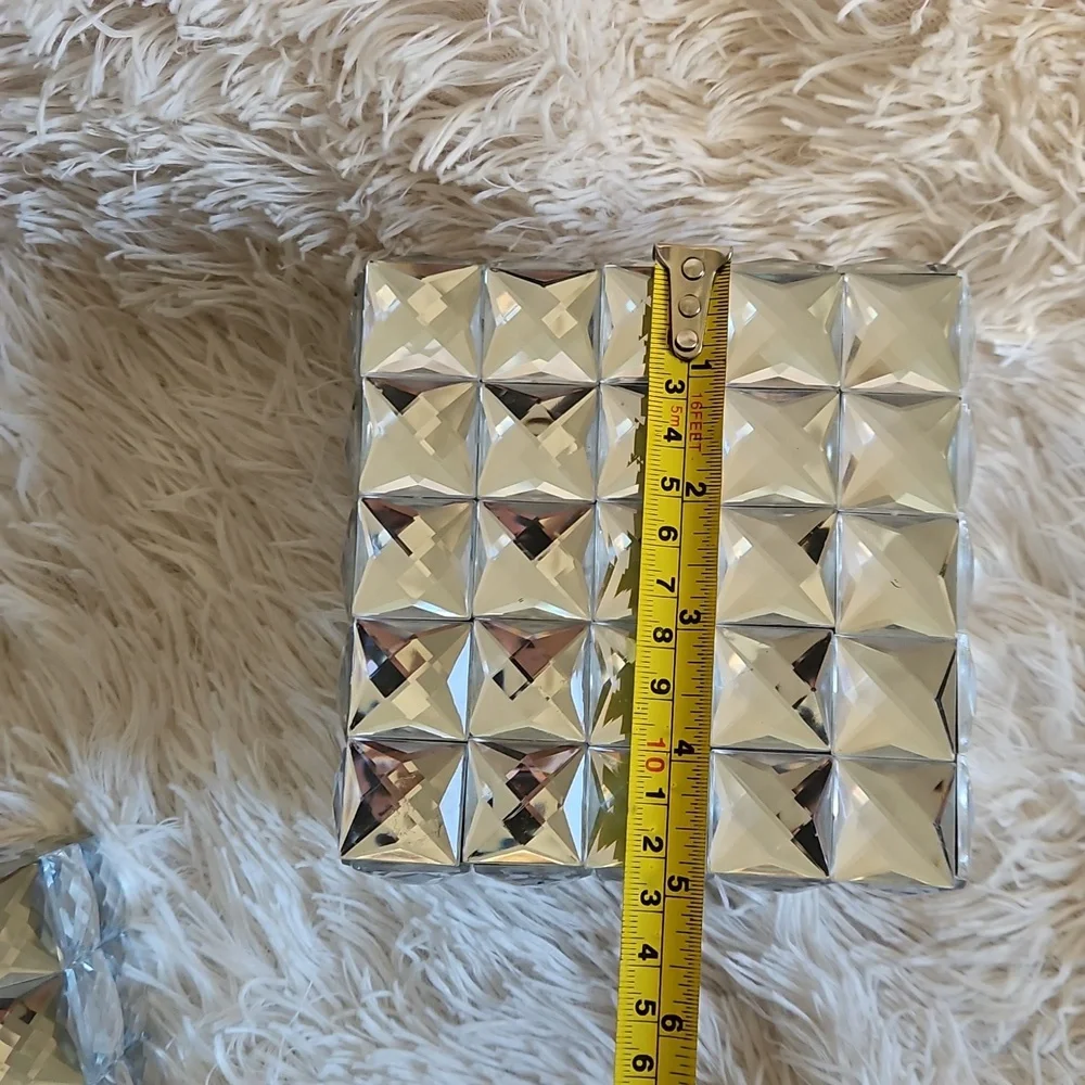 GEMSTONE BLING HOME DECOR SET PICTURE FRAME TRINKET BOXES - Picture 11 of 15